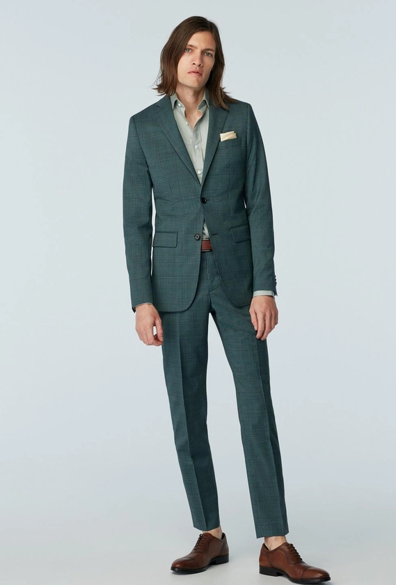 Milano Glen Check Teal Suit