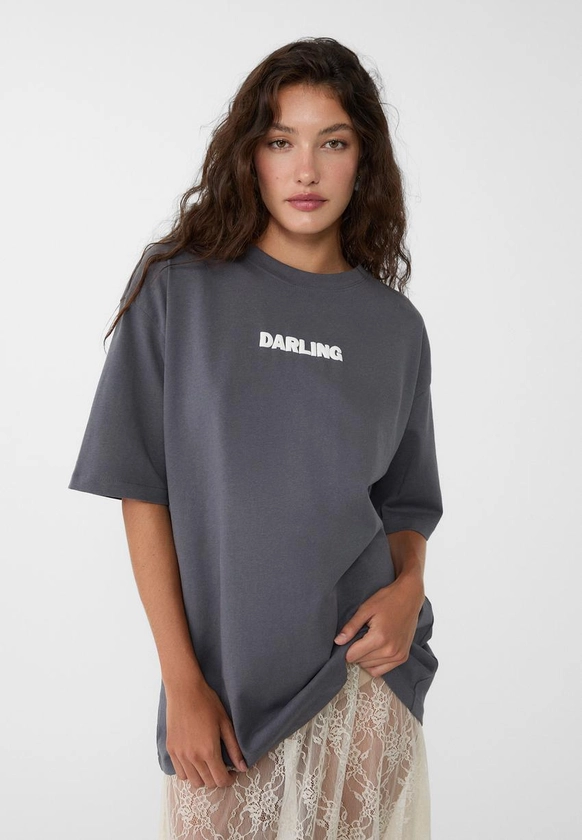 T-shirt oversize imprimé - T-shirts femme | Stradivarius France