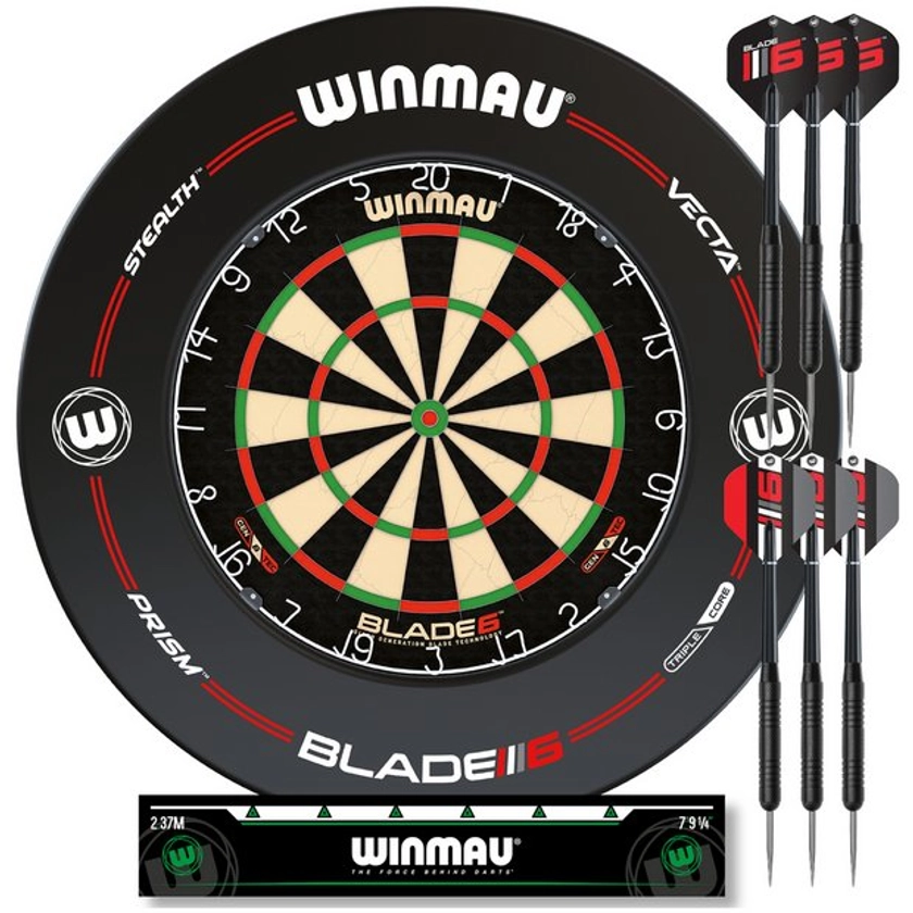Buy Winmau Blade 6 Professional Dartboard Surround and Darts Set | Dartboards and dart cabinets | Argos