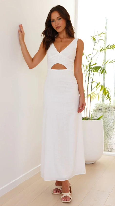 Mahalia Maxi Dress - White - Buy Women's Dresses - Billy J