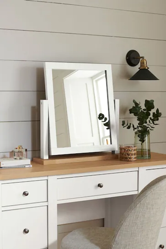 Buy Chalk White Malvern Paint Effect Rectangular Dressing Table Mirror from the Next UK online shop