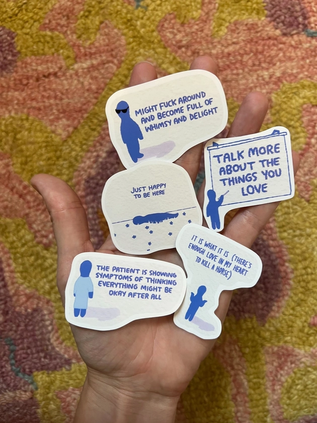 Happy Mini Sticker Pack — the little blue dood
