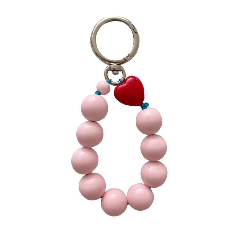 LOVE SEA YOU PINK Keyring (구슬키링 아크릴구슬키링 하트키링) : GURURU BeBe