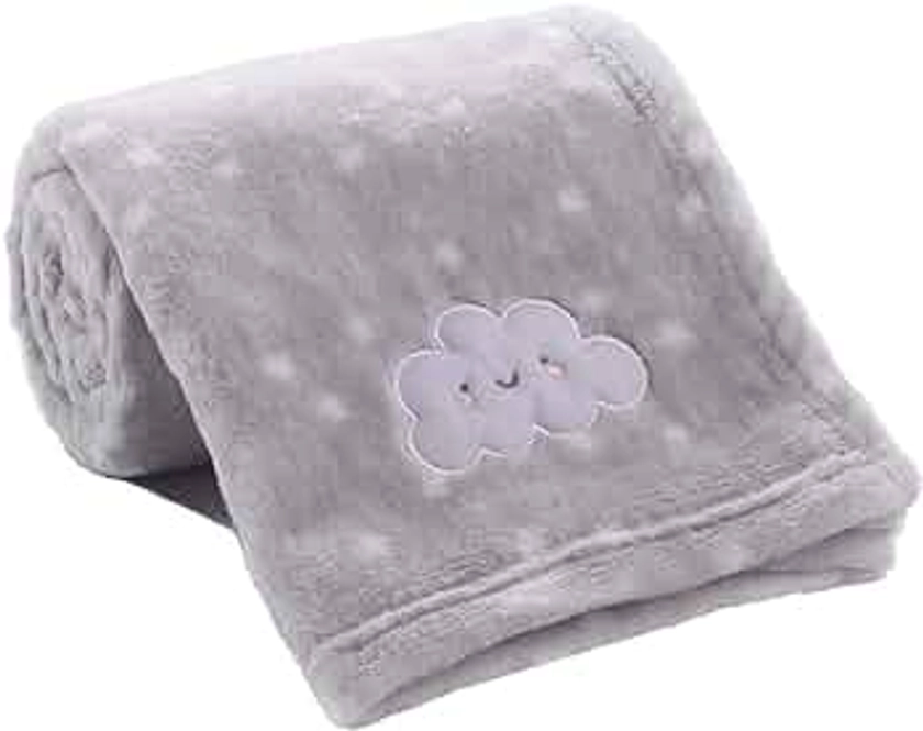 CREVENT Petite Couverture Moelleuse et Chaude pour bébé, garçon, Tout-Petit, lit d'enfant, Poussette,75cmx100cm, Nuage Gris