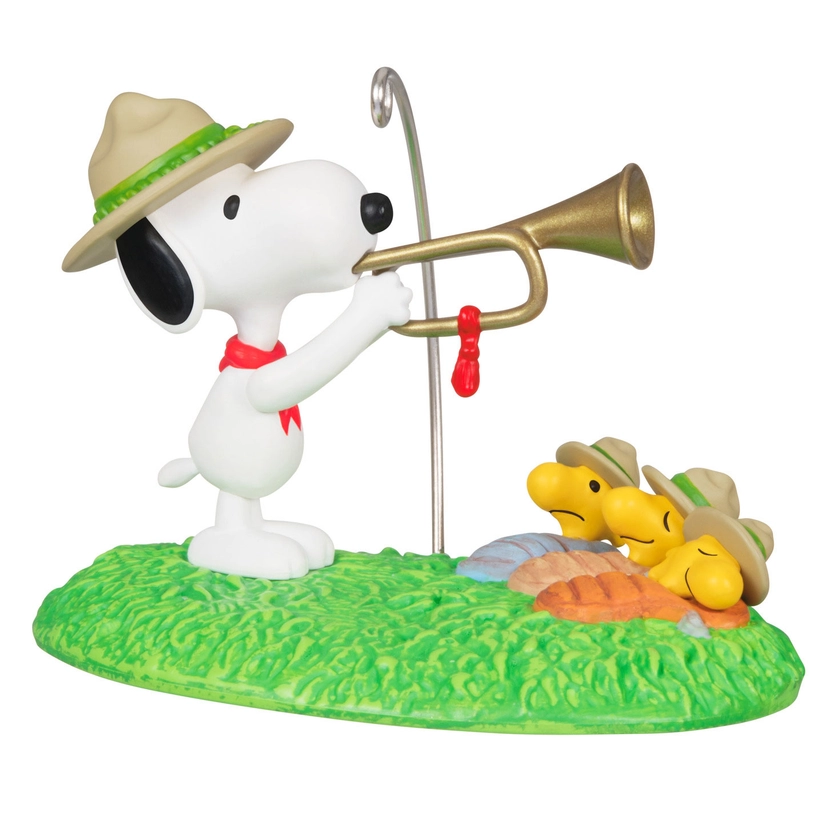 The Peanuts® Gang Beagle Scouts 50th Anniversary Rise and Shine! Ornament and Pin, Set of 2 for only USD 24.99 | Hallmark