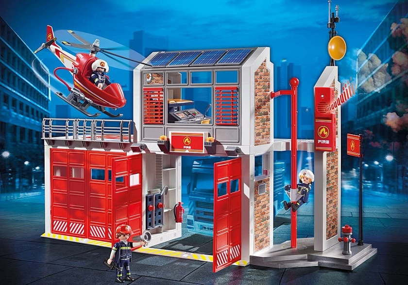 Caserne de pompiers avec hélicoptère - 9462 | PLAYMOBIL®