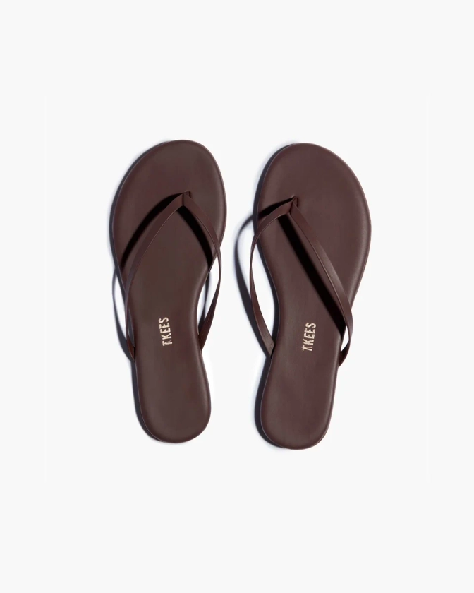 Lily Nudes in Deep Glow | Women's Leather Flip Flops & Sandals | TKEES