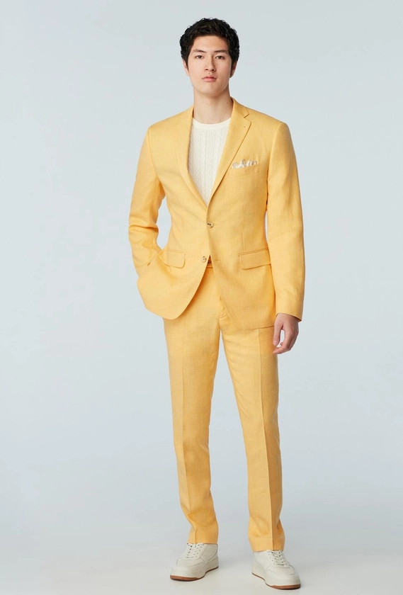 Custom Suits Made For You - Madesimo Linen Yellow Suit | INDOCHINO