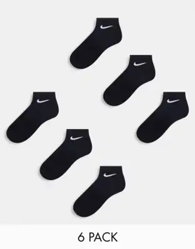 Nike Training - Everyday Cushioned - Lot de 6 paires de chaussettes - Noir | ASOS