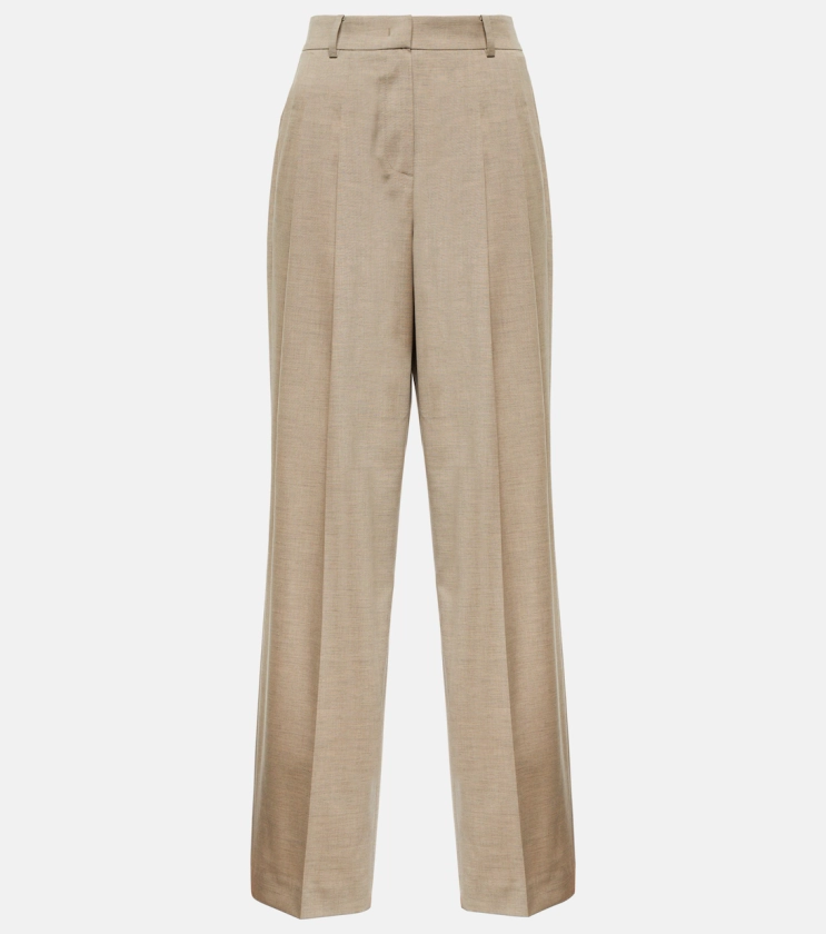 Pantalon ample Gelso à taille haute en beige – The Frankie Shop | Mytheresa