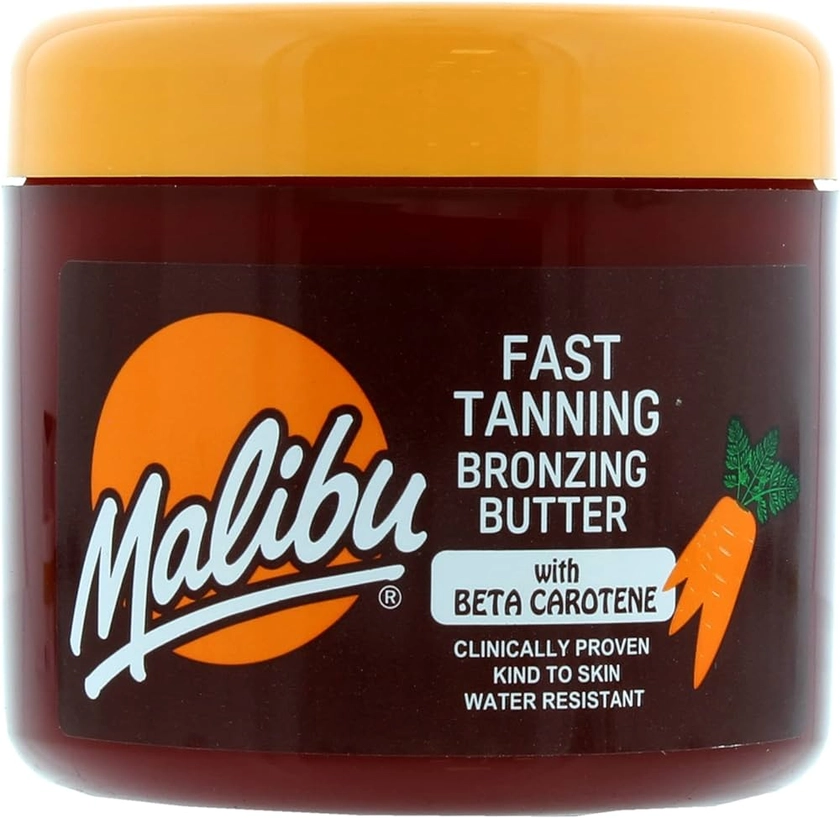 Malibu Fast Tanning Body Butter met bètacaroteen, gel, waterbestendig, voor bruining, 300 ml : Amazon.nl: Beauty