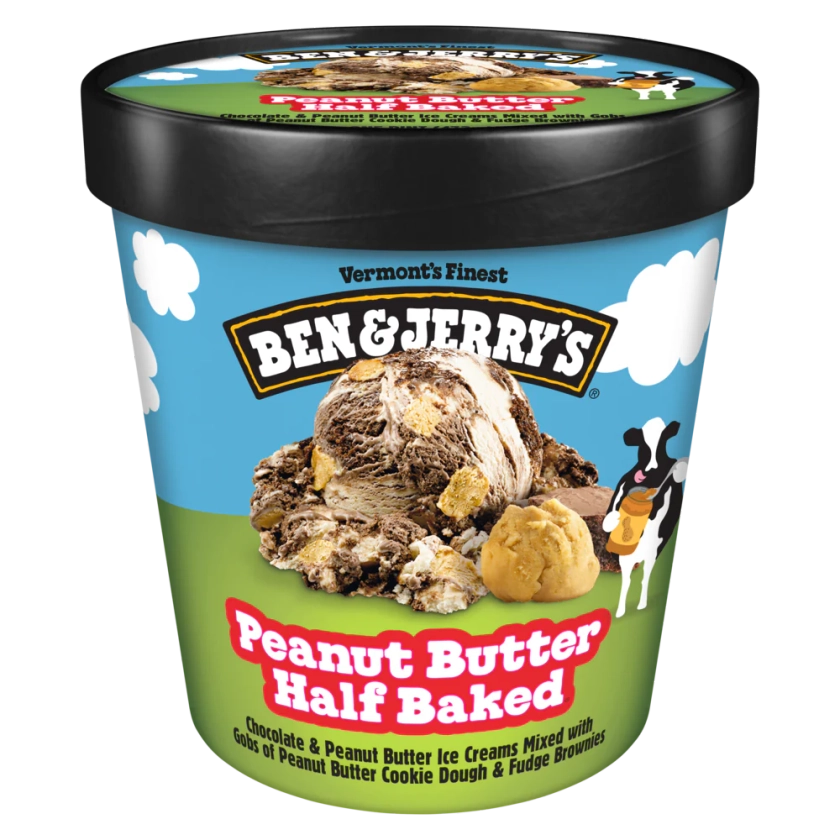 Peanut Butter Half Baked Ice Cream 16 oz