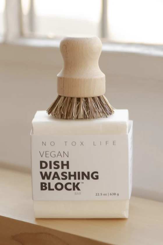 No Tox Life Dish Block® Zero Waste Dish Washing Bar - HUGE