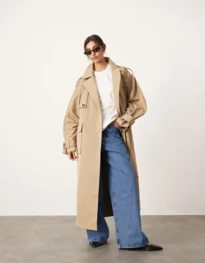 ASOS EDITION - Trench-coat oversize avec poches - Camel | ASOS