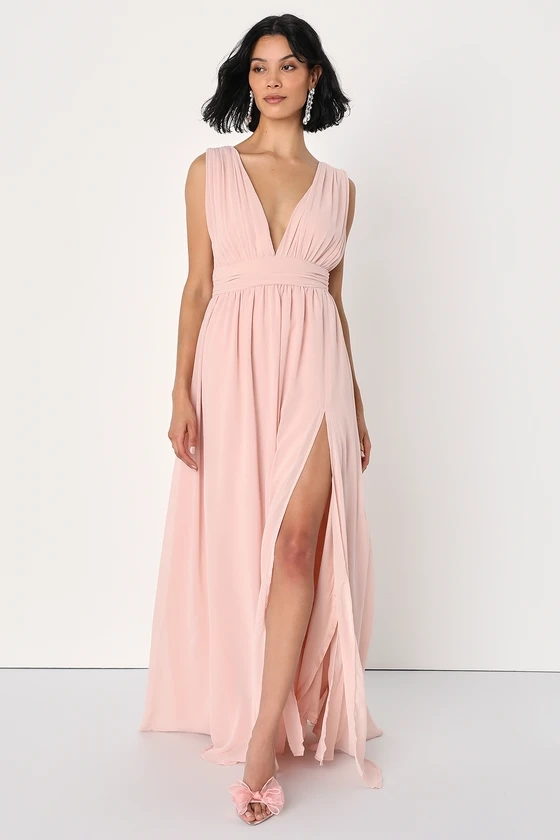 Heavenly Hues Blush Maxi Dress