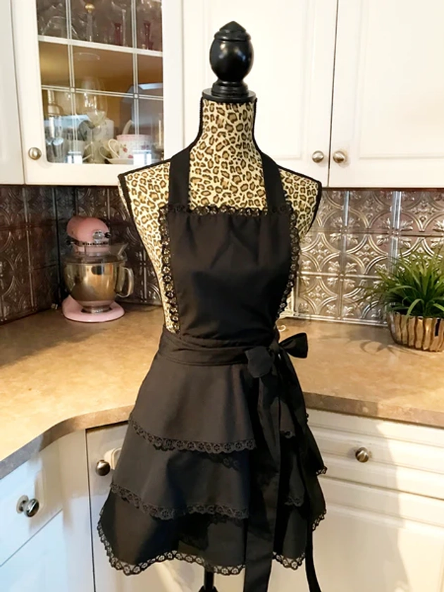 Sexy Black Lace Party Apron