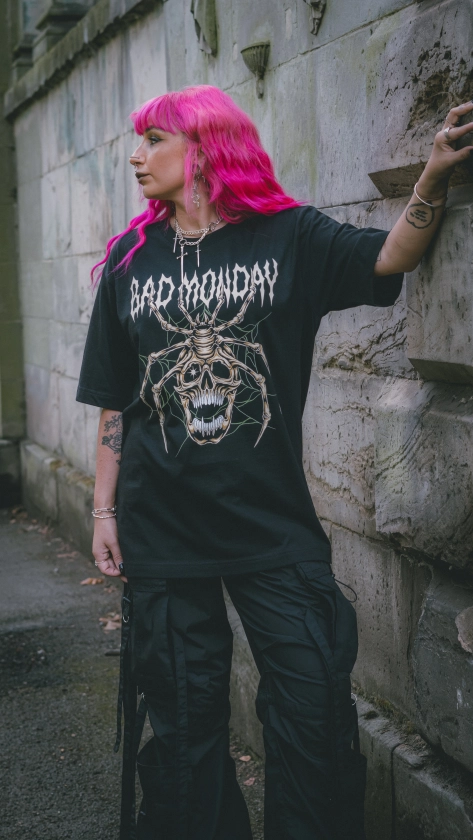 Skull Web Tee / Front Print | Bad Monday Apparel