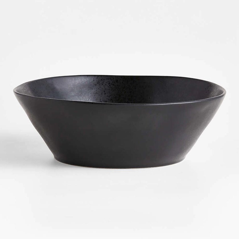 Marin Large Black Ceramic Serving Bowl + Reviews | Crate & Barrel