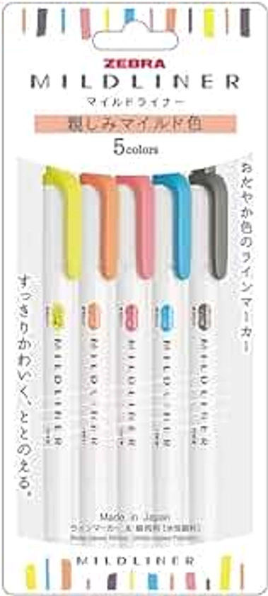 ZEBRA Mildliner WKT7-N-5C-N Fluorescent Pen (Parallel Import) (Friendly Mild Colour)