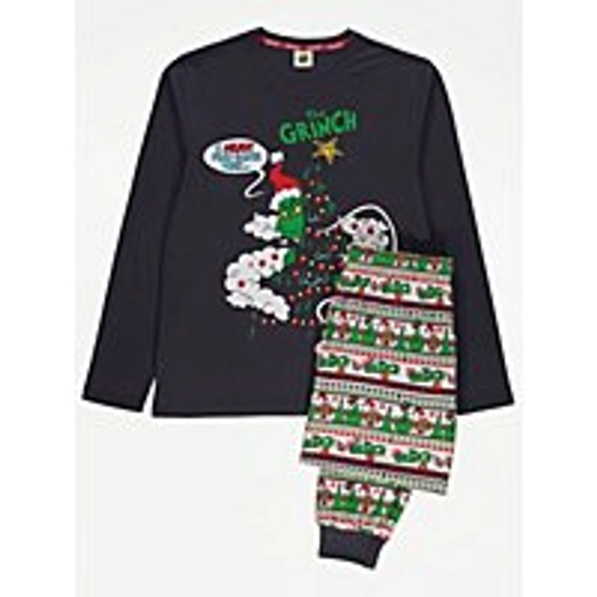 The Grinch Christmas Fairisle Matching Family Mens Pyjamas | Men | George at ASDA