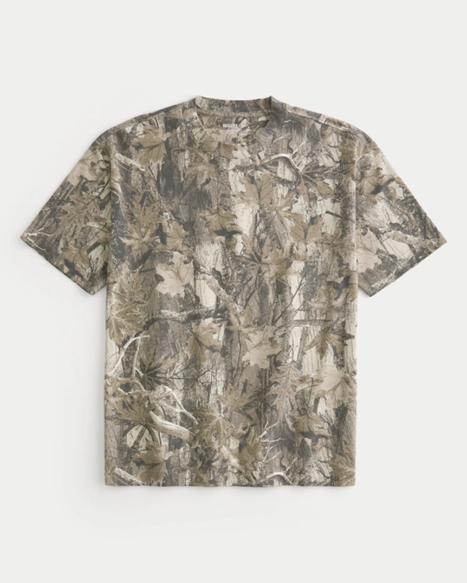 Men's Heavyweight Boxy Camo Pattern T-Shirt | Men's Tops | HollisterCo.ca