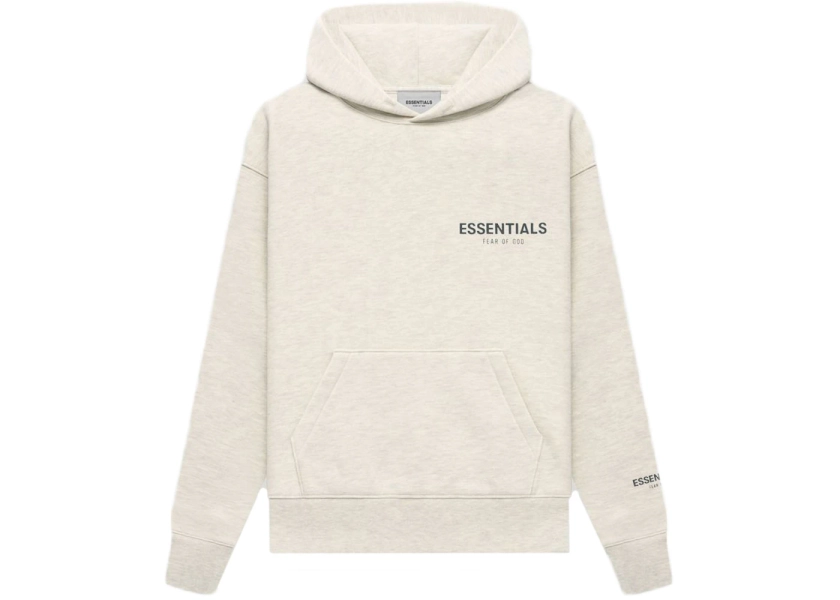 Fear of God Essentials Core Collection enfant Pullover Sweat à capuche Light Heather Oatmeal