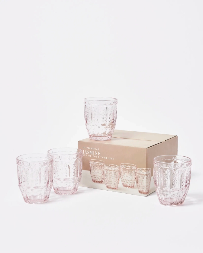 Jasmine Glass Tumblers Set Of Four