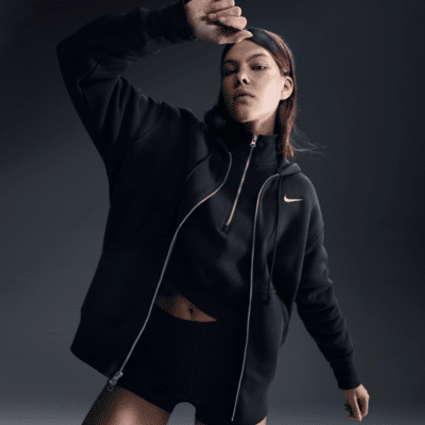 Sweat à capuche et zip oversize Nike Sportswear Phoenix Fleece pour Femme