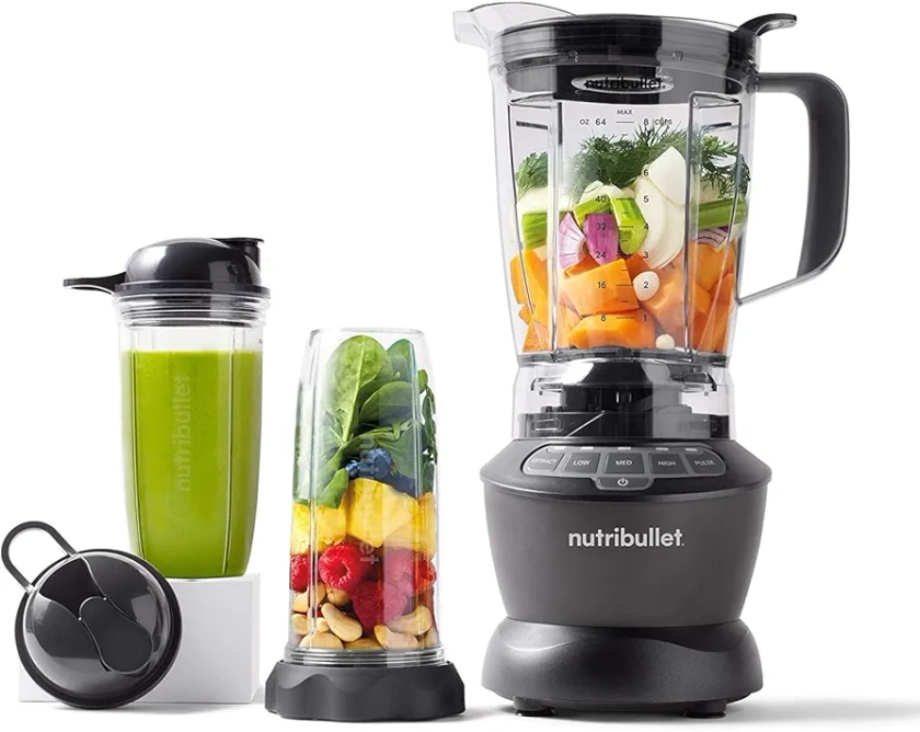 Nutribullet 1200W Combo Blender, USA #1 Mixer / Grinder / Smoothie Maker, "The Original Nutribullet", Food Processor, Best Blender, 3 Unbreakable Jars, 1.8L Extra Large Pitcher & Tamper : Amazon.in: Home & Kitchen