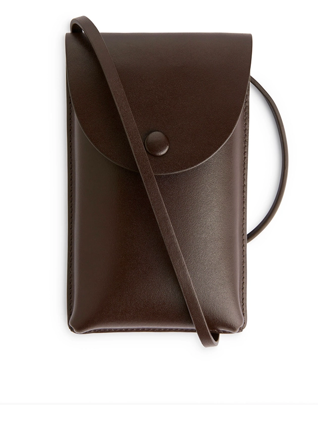 Leather Phone Case - Brown - ARKET GB