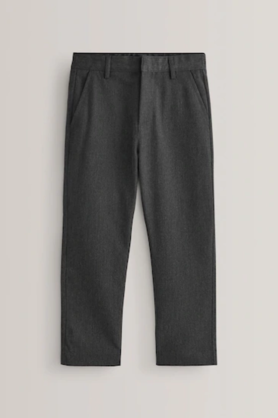 Buy Grey Plus Waist School Formal Straight Trousers (3-17yrs) from the Next UK online shop
