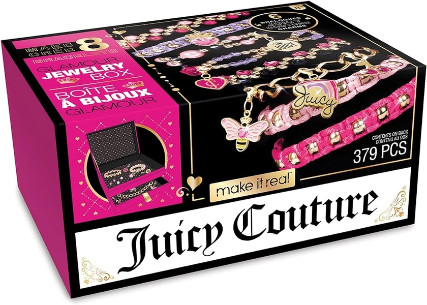 Make It Real Juicy Couture Jewellery Box Bracelet Making Kit - Art Crafts for Girls - Girls Gifts : Amazon.co.uk: Toys & Games