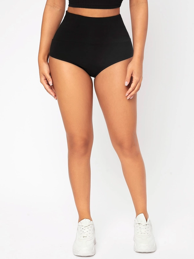 SHEIN PETITE Short cycliste taille haute unicolore