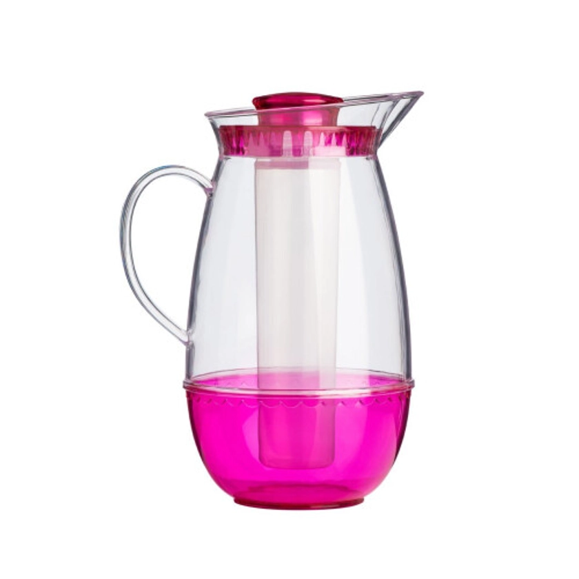 (Hot Pink) PS Plastic Jug With Ice Chamber, 2.5 Ltr on OnBuy