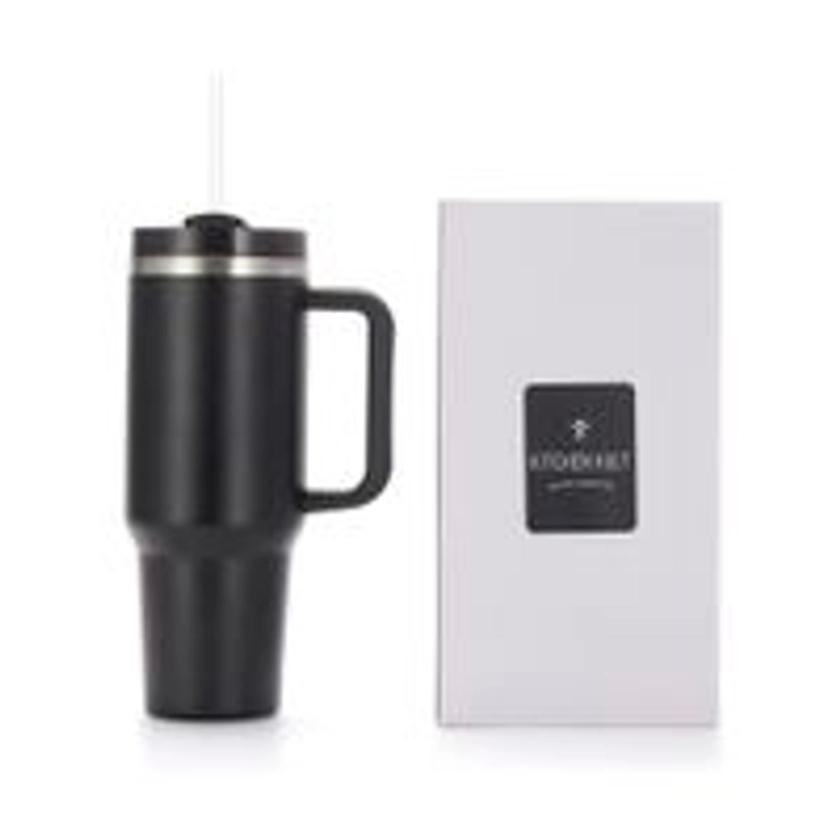 Double Wall Travel Mug Stainless Steel Vacuum Flask with Straw Hot/Cold | Shop Today. Get it Tomorrow! | takealot.com