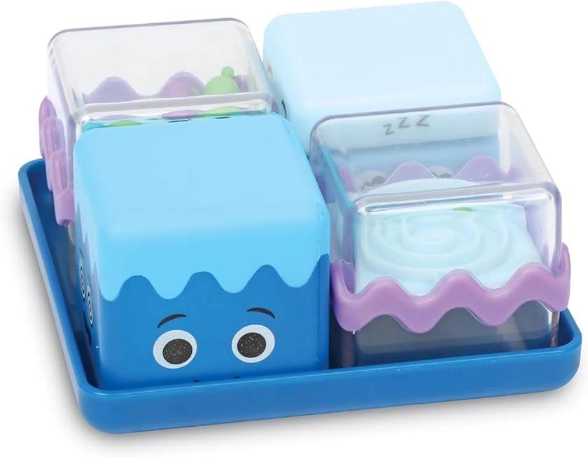 Learning Resources Cool Down Cubes Sensory Fidget Set of 4, Ages 3+, Fidgets for Kids, Sensory Toys for Kids, Fidgets for Classrooms, 4 Ways to Fidget, Calm Down Corner Toys, SEL Toys