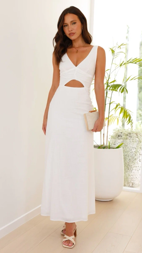 Mahalia Maxi Dress - White - Buy Women's Dresses - Billy J