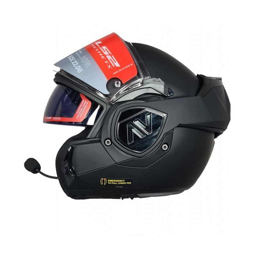 Casque FF906 ADVANT SOLID avec intercom intégré LS2 noir mat - MAXXESS.FR, Casque modulable