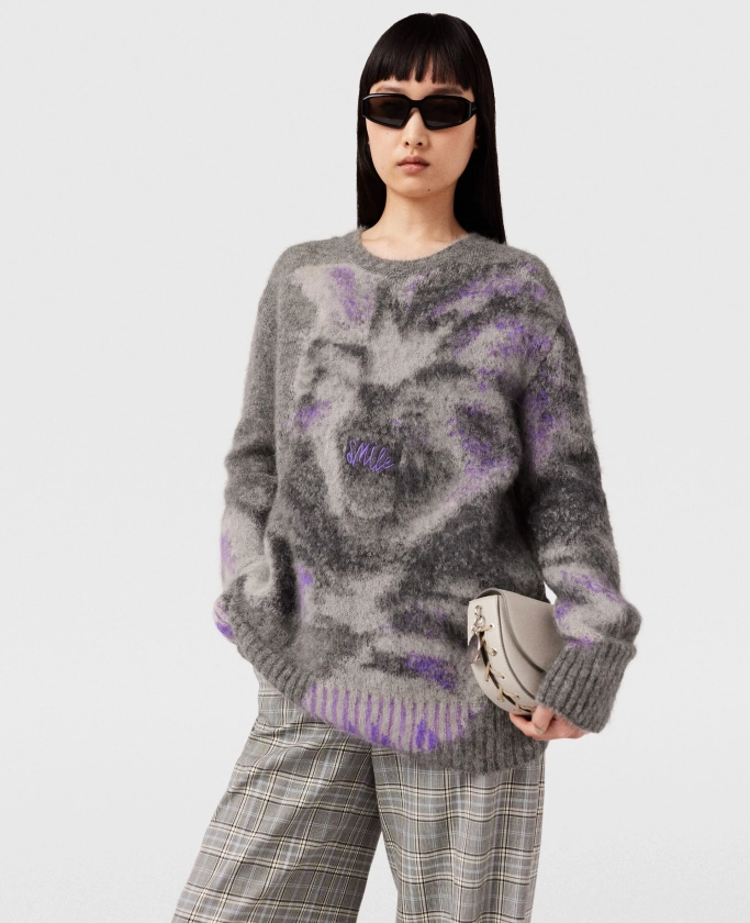 Kitten Graphic Knit Jumper