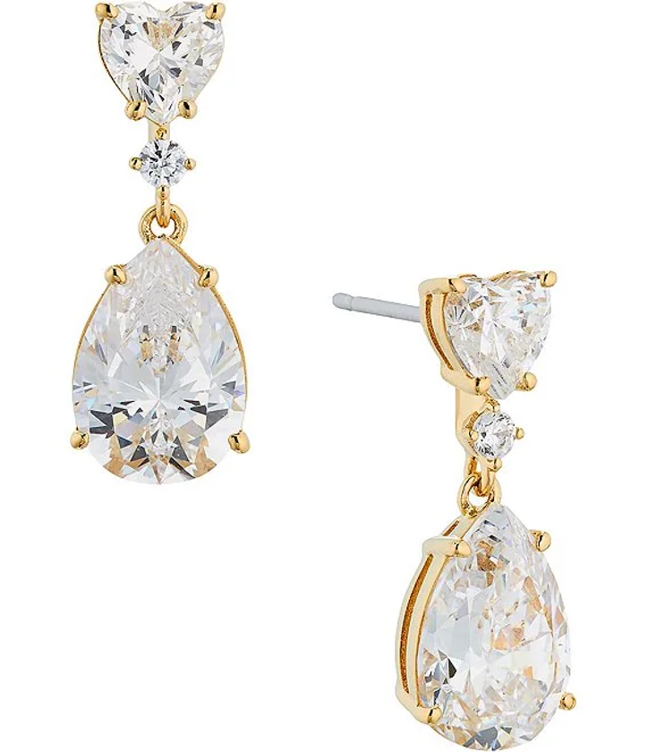 Nadri Cora Crystal Heart Double Drop Earrings | Dillard's