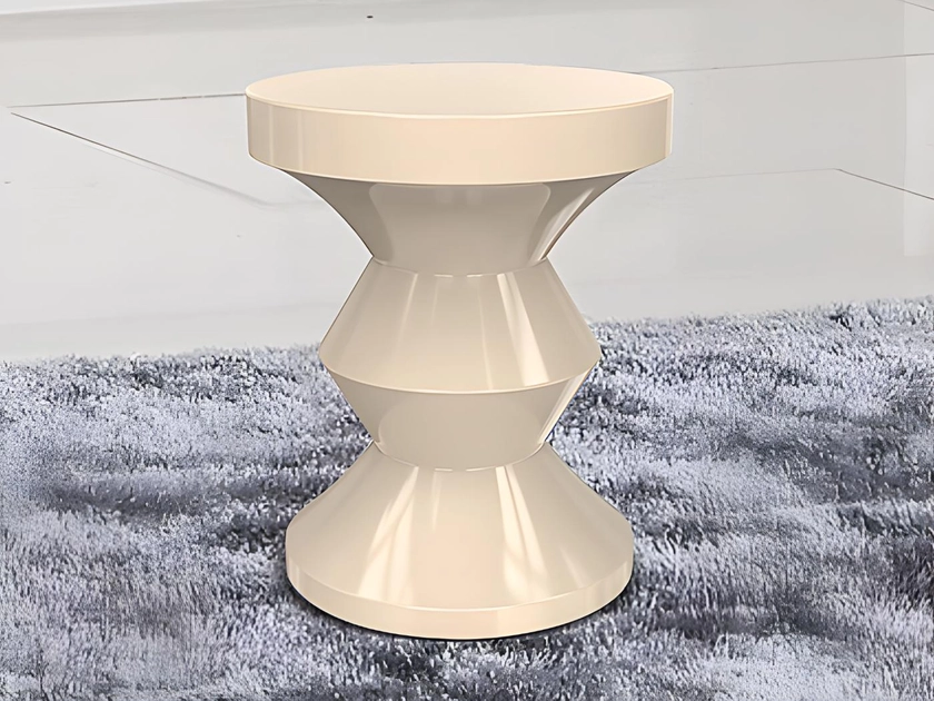 Table d'appoint en métal - Coloris : Beige - ZOLIMI