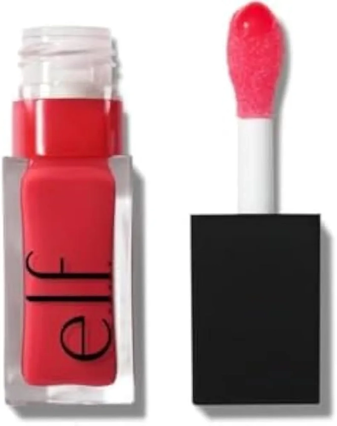 e.l.f. Glow Reviver Lip Oil, Nourishing Tinted Lip Oil For A High-shine Finish, Infused With Jojoba Oil, Vegan & Cruelty-free, Red Delicious