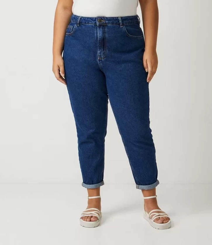 Calça Mom em Jeans Curve & Plus Size Azul - Lojas Renner