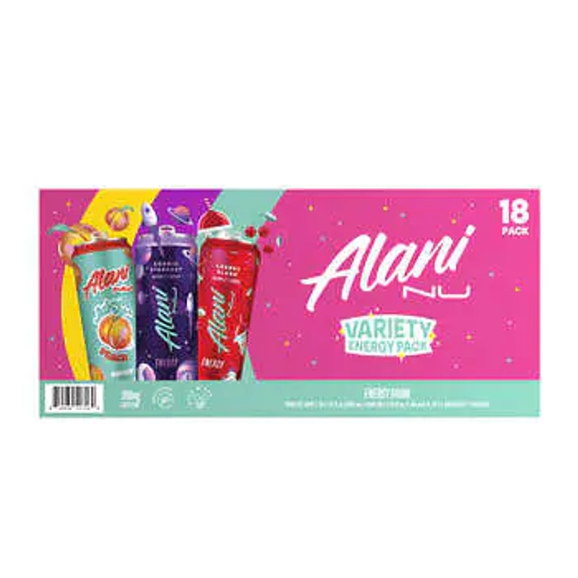 Alani Nu Energy Drink, Variety Pack, 12 fl oz, 18-count 