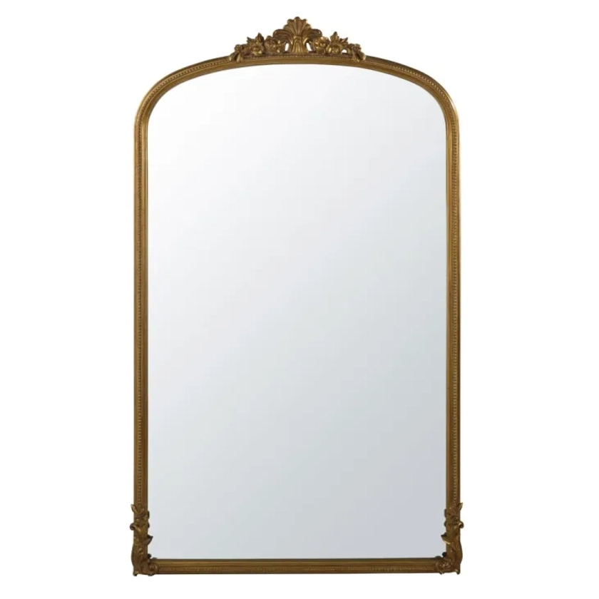 OMERA Grand miroir rectangulaire en bois de paulownia doré effet vieilli  Maisons du Monde