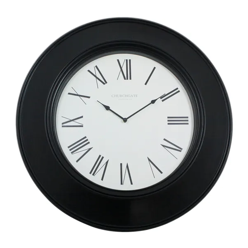 Grantham Black Station Wall Clock