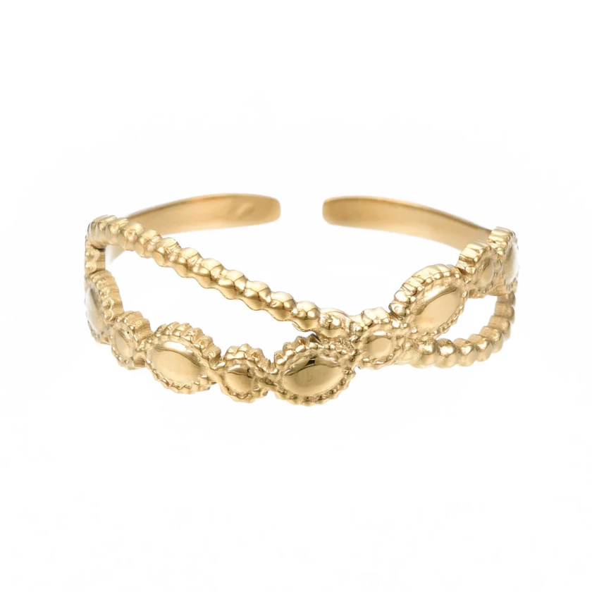 Twisted Combo Ring Gold