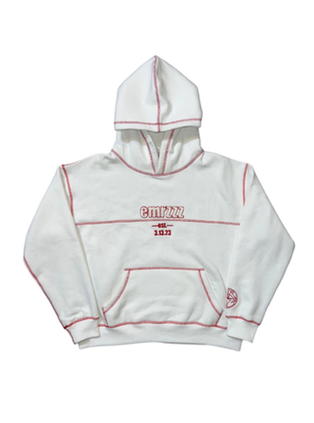 Threadzzz Hoodie White/Red | emrzzz