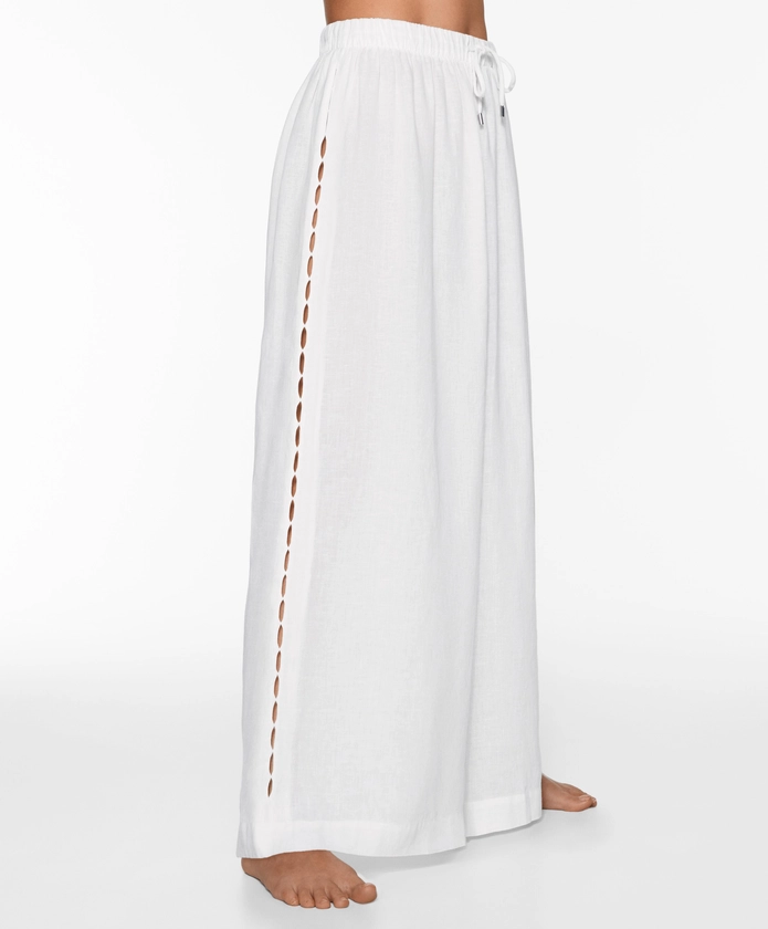 Straight cut 100% linen trousers | OYSHO United Kingdom