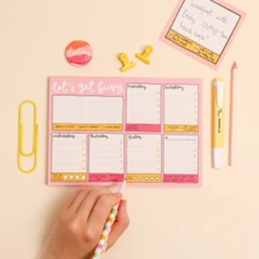 A5 Notepad - Weekly Planner - Let's Get Busy